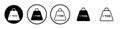 Tonne icon vector set on white background Royalty Free Stock Photo