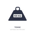 tonne icon on white background. Simple element illustration from Education concept