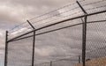 Iron curtain nasty fence in desert outside Tonopah, NV, USA