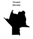 Tonopah outline map Royalty Free Stock Photo