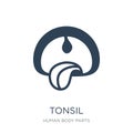 tonsil icon in trendy design style. tonsil icon isolated on white background. tonsil vector icon simple and modern flat symbol for