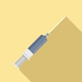 Tonsillitis injection icon flat vector. Inflammation disease