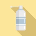 Tonsillitis spray icon flat vector. Tonsil mouth