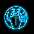 tonsils adenoid problems neon glow icon illustration