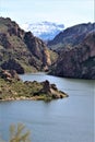 Tonto National Forest, mountain range at Canyon Lake, in Arizona, United States Royalty Free Stock Photo