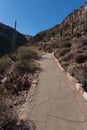 Tonto National Monument Trail in Arizona. Royalty Free Stock Photo