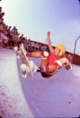 Tony Alva on the coping Royalty Free Stock Photo