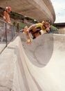 5 Tony Alva in the half pipe catching air at Oasis.