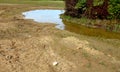 too compact and impermeable soil does not absorb water during rains and floods. Royalty Free Stock Photo