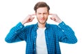 Too loud sound! Royalty Free Stock Photo