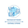 Too much theory concept icon Royalty Free Stock Photo