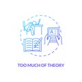 Too much theory concept icon Royalty Free Stock Photo