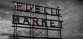 Entrance sign of the Pike place market Seattle Royalty Free Stock Photo