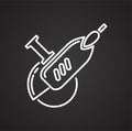 Tool angle grinder line icon on black background for graphic and web design, Modern simple vector sign. Internet concept. Trendy