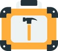 Tool bag for mechanic illustration in minimal style