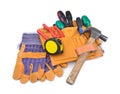 Tool belt and protective gloves