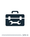 tool box icon illustration  vector logo template Royalty Free Stock Photo