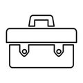 Tool box icon. Storage capacity for tools and supplies. Royalty Free Stock Photo