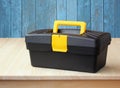 Tool box on the table. Workshop. Royalty Free Stock Photo