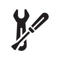 Tool button icon vector isolated on white background, Tool button sign , black symbols Royalty Free Stock Photo