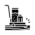 tool carrier trolley glyph icon vector illustration