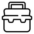 Tool case icon outline vector. Toolbox repair