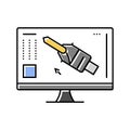 tool design mechanical engineer color icon vector illustration