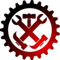 Tool gear logo Royalty Free Stock Photo