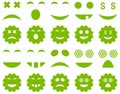 Tool, gear, smile, emotion icons Royalty Free Stock Photo