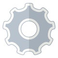 Tool Gear Wheel Flat Icon Isolated on White