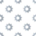 Tool Gear Wheel Flat Icon Seamless Pattern