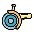 Tool grinding machine icon color outline vector Royalty Free Stock Photo