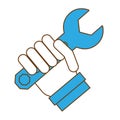 Tool in hand technical service Royalty Free Stock Photo