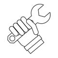 Tool in hand technical service Royalty Free Stock Photo
