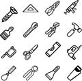 Tool icon series set Royalty Free Stock Photo