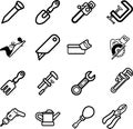 Tool icon series set Icons Royalty Free Stock Photo