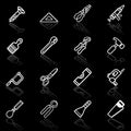 Tool icon set Royalty Free Stock Photo