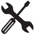 Tool icon silhouette