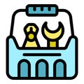 Tool kit icon vector flat