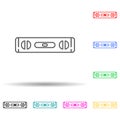 Tool level multi color style icon. Simple thin line, outline vector of measuring Instruments icons for ui and ux Royalty Free Stock Photo