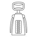 Tool for opening bottles icon, outline style Royalty Free Stock Photo