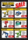 Tool shop product promotion flyer template