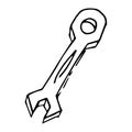 Tool wrench icon. Vector illustration of a wrench tool Royalty Free Stock Photo