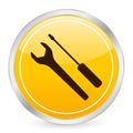Tool yellow circle icon