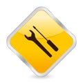 Tool yellow square icon