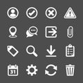 Toolbar icon set, vector eps10 Royalty Free Stock Photo