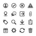 Toolbar icon set, vector eps10 Royalty Free Stock Photo