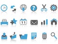 Toolbar icons set,blue series Royalty Free Stock Photo