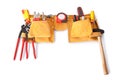 Toolbelt with various tools Royalty Free Stock Photo