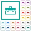 Toolbox alternate flat color icons with quadrant frames